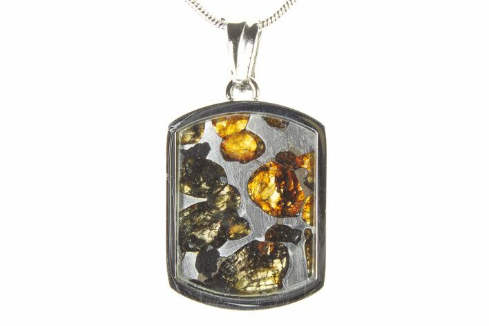 Sericho Pallasite Dog Tag Meteorite Pendant - Kenya #336104